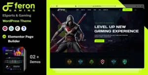 Free Download Feron - eSports and Gaming WordPress Theme 1.0.0 [Latest Version]