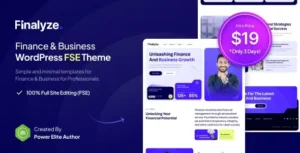 Free Download Finalyze - Finance & Business Full Site Editing WordPress Theme 1.0.3 [Latest Version]