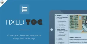 Free Download Fixed TOC – table of contents for WordPress plugin 3.1.28 [Latest Version]