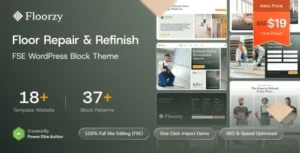 Free Download Floorzy - Floor Repair & Refinish FSE WordPress Block Theme 1.0.0 [Latest Version]