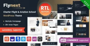 Free Download Flynext - Multipurpose Aviation WordPress Theme + RTL 2.2.7 [Latest Version]