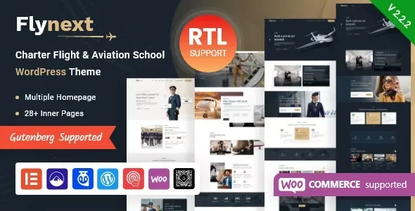 Free Download Flynext – Multipurpose Aviation WordPress Theme + RTL 2.2.7 [Latest Version]
