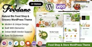 Free Download Foodano – Natural Food Shop WordPress Theme 1.2.1 [Latest Version]