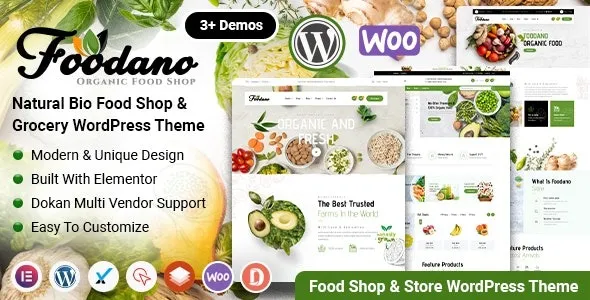 Free Download Foodano – Natural Food Shop WordPress Theme 1.2.1 [Latest Version]