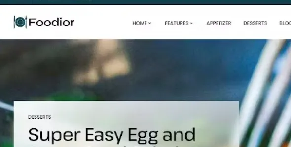 Free Download Foodior – Personal Food Blog WordPress Theme 1.0 [Latest Version]