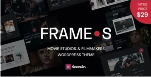 Free Download Frames Movie Studios & Filmmakers WordPress theme 1.5.9 [Latest Version]
