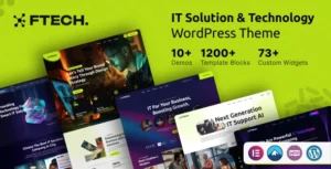 Free Download Ftech IT Solution & Technology WordPress Theme 1.0.2 [Latest Version]