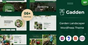 Free Download Gadden – Garden Landscaper WordPress Theme 1.0.1 [Latest Version]