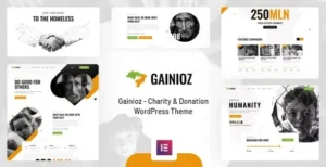 Free Download Gainioz – Charity & Donation WordPress Theme 1.1.8 [Latest Version]
