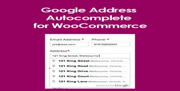 Free Download Google Address Autocomplete for WooCommerce 2.3.4 [Latest Version]