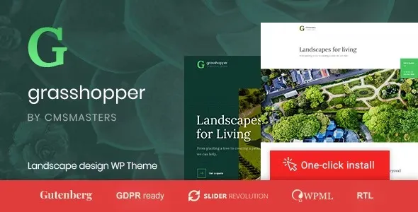Free Download Grasshopper – Landscape Design and Gardening Services WP Theme 1.2.6 [Latest Version]