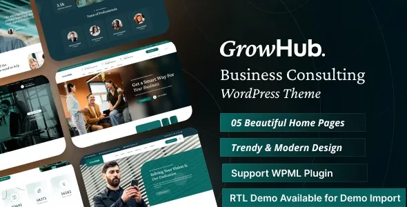 Free Download GrowHub – Business Consulting WordPress Theme 1.0.6 [Latest Version]