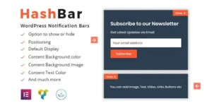 Free Download HashBar Pro WordPress Notification Bar 1.3.1 [Latest Version]