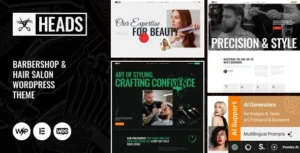 Free Download Heads – Barbershop & Hair Salon WordPress Theme 1.0.0 [Latest Version]