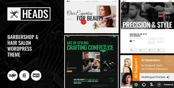 Free Download Heads – Barbershop & Hair Salon WordPress Theme 1.0.0 [Latest Version]