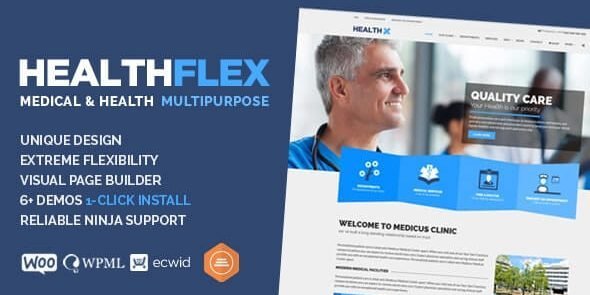 Free Download HEALTHFLEX – Doctor Medical Clinic & Health WordPress Theme 2.7.5 [Latest Version]
