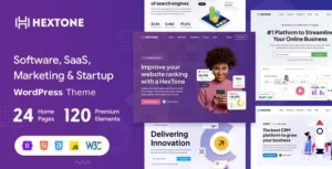 Free Download HexTone - Software, SaaS & Startup WordPress Theme 1.0 [Latest Version]