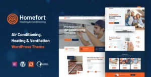 Free Download Homefort Air Conditioning & Heating WordPress Theme + RTL 1.1.4 [Latest Version]