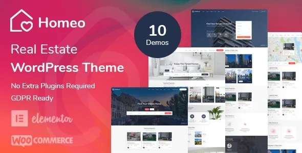 Free Download Homeo – Real Estate WordPress Theme 1.2.60 [Latest Version]