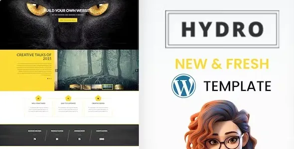Free Download HYDRO – One Page Portfolio WordPress Theme 3.5 [Latest Version]