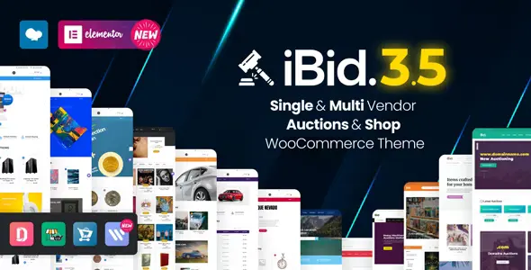 Free Download iBid – Multi Vendor Auctions WooCommerce Theme 4.8 [Latest Version]