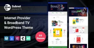 Free Download Internet Provider Broadband TV WordPress Theme | Internet Service - Subnet 2.0.0 [Latest Version]