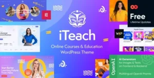 Free Download iTeach – Online Courses & Education WordPress Theme 1.3.0 [Latest Version]