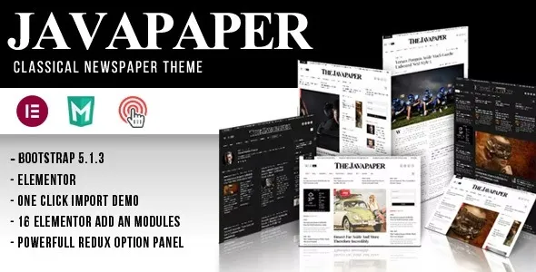 Free Download Javapaper – Classic Newspaper Theme 1.9 [Latest Version]