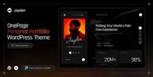 Free Download Jayden Personal Portfolio WordPress Theme 1.9 [Latest Version]
