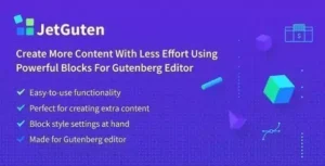 Free Download JetGuten – Blocks Set Addon for Gutenberg Editor 1.1.2 [Latest Version]