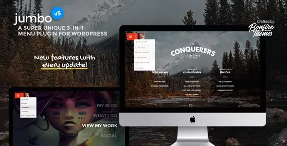 Free Download Jumbo: A 3-in-1 full-screen menu for WordPress 3.9.1 [Latest Version]