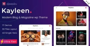 Free Download Kayleen | Blog & Magazine WordPress Theme 3.2 [Latest Version]