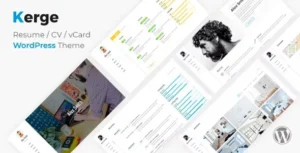 Free Download Kerge – Resume / CV / vCard / Portfolio Theme 4.1.4 [Latest Version]