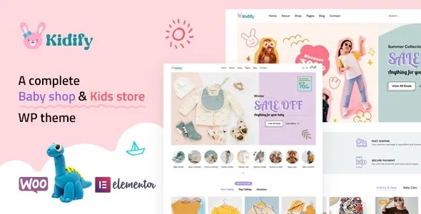 Free Download Kidify – Baby & Kids store eCommerce Woocommerce Theme 1.2.1 [Latest Version]