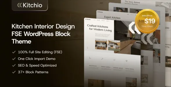 Free Download Kitchio – Kitchen Cabinets & Furniture FSE WordPress Block Theme 1.0.0 [Latest Version]