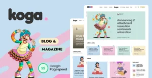 Free Download Koga - Blog & Magazine WordPress Theme 1.0.8 [Latest Version]