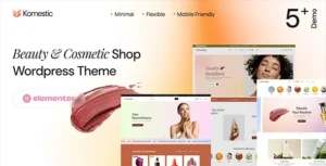 Free Download Komestic - Beauty & Cosmetics Shop WordPress Theme 1.0.1 [Latest Version]