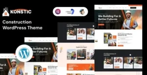 Free Download Konstic - Construction WordPress Theme 1.1.0 [Latest Version]