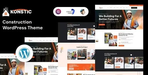 Free Download Konstic – Construction WordPress Theme 1.1.0 [Latest Version]