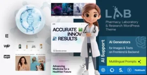 Free Download Lab – Pharmacy, Laboratory & Research WordPress Theme 1.5.0 [Latest Version]