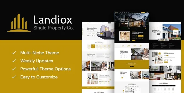 Free Download Landiox – Single Property WordPress Theme 1.0.6 [Latest Version]