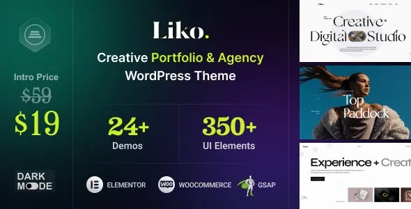 Free Download Liko – Creative Agency & Portfolio WordPress Theme 1.0.3 [Latest Version]