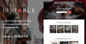 Free Download LISTABLE – A Friendly Directory WordPress Theme 1.15.60 [Latest Version]