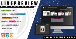 Free Download LivePreview Theme Demo Bar for WordPress 1.2.3 [Latest Version]