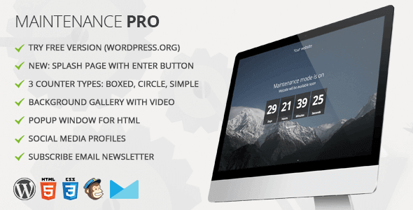 Free Download Maintenance PRO WordPress plugin 3.6.2 [Latest Version]