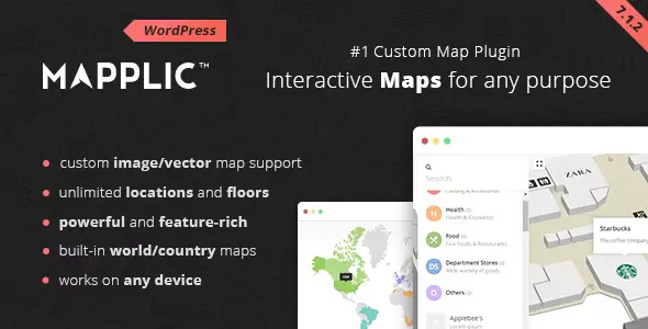 Free Download Mapplic – Custom Interactive Map WordPress Plugin 8.7.6 [Latest Version]