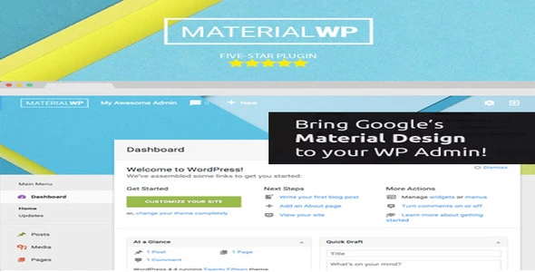 Free Download Material WP Material Design Dashboard Theme 1.0.6 [Latest Version]