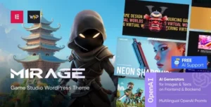 Free Download Mirage - Game Studio WordPress Theme 1.5.0 [Latest Version]