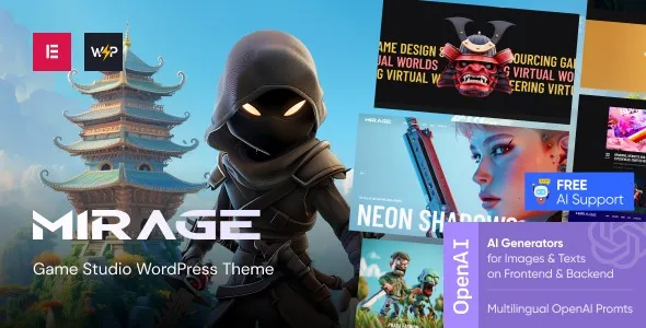 Free Download Mirage – Game Studio WordPress Theme 1.5.0 [Latest Version]