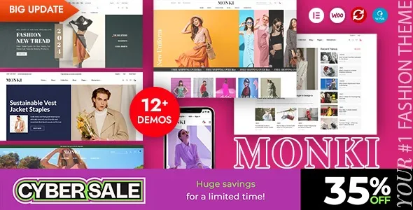 Free Download Monki – Elementor Fashion WooCommerce WordPress Theme 2.0.8 [Latest Version]